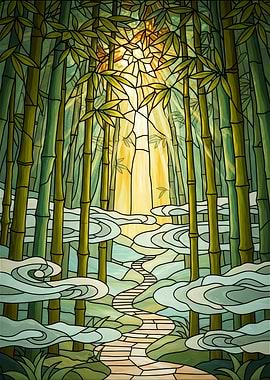 Bamboo Forest Stained Glass