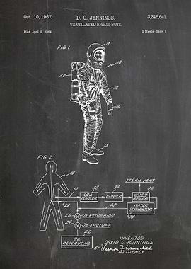 Ventilated Space Suit Patent Blueprint