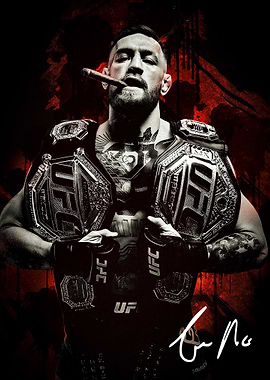 Conor McGregor UFC Champion Portrait