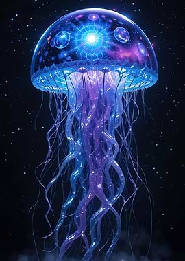 Cosmic Jellyfish Starry Space