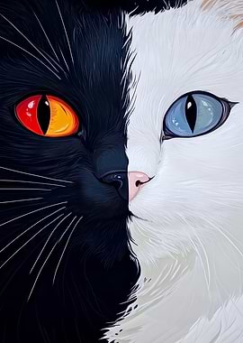 Yin Yang Cat animal