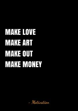 Motivational Text Art on Black