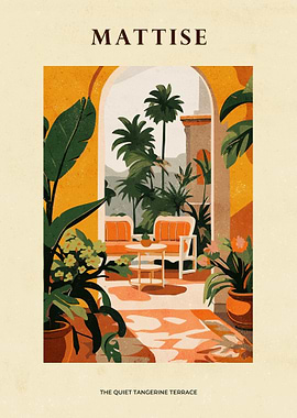 Matisse: Art print The Quiet Tangerine Terrace