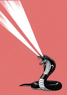 Cobra with Laser Eyes Illustration