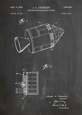 Spacecraft Radiator Cover Patent Blueprint