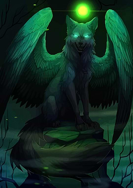 Winged Wolf Guardian