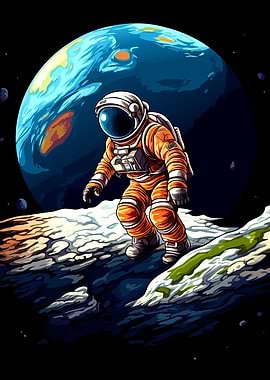 Astronaut on a Celestial Body