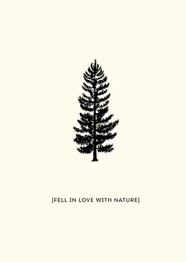 Minimalist Tree Silhouette with Text