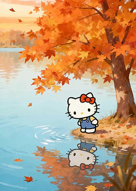 Bear Autumn Lake