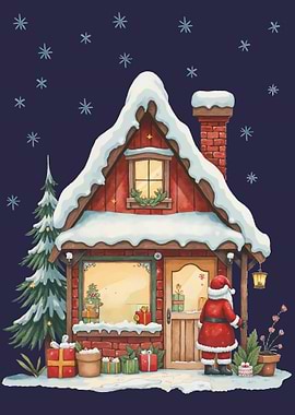 Santa's Snowy Cottage