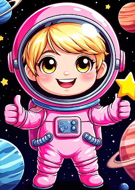 Astronaut Girl Space