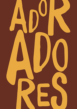 Adoradores Poster – Elegant Spanish Word Art for Devotion & Passion