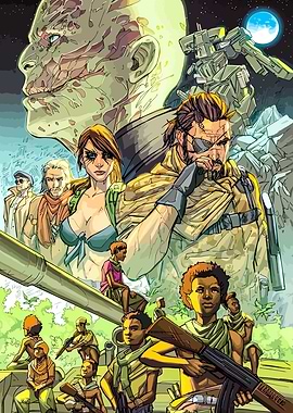 Metal Gear Solid Snake Comic Art