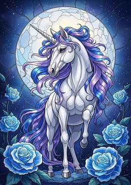 Unicorn Stained Glass