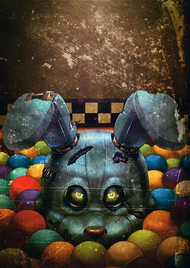 Withered Bonnie in Ball Pit