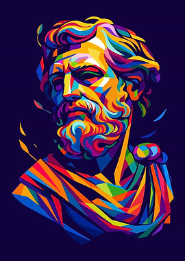 Colorful Statue Portrait