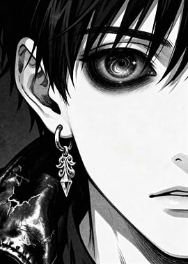 Anime Boy with Galaxy Eye