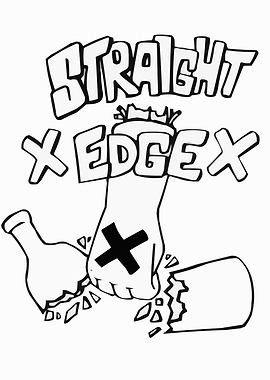 Straight Edge Fist Breaking Bottle