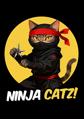 Ninja Cat with Shuriken