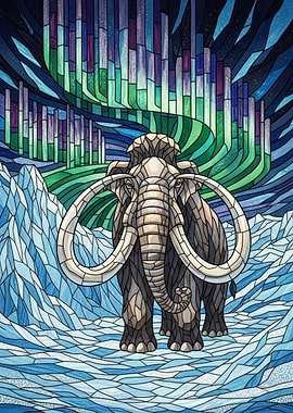 Woolly Mammoth Aurora Borealis