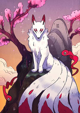 Nine-tailed Fox Spirit Illustration