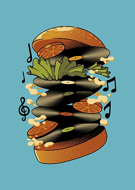 Vinyl Hamburger Music Lover