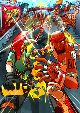 Bomb Rush Cyberfunk Character Art