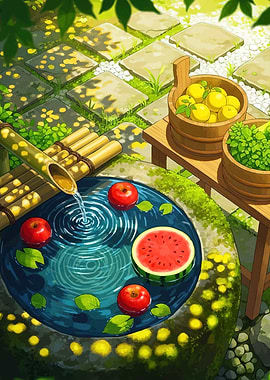 Japanese Garden Water Basin