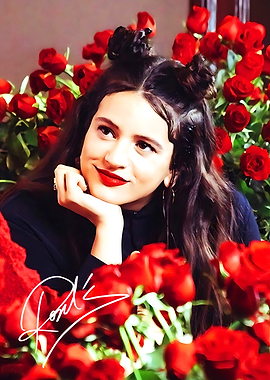 Rosalia Portrait with Red Roses