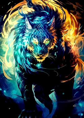 Mystical Tiger Digital Art