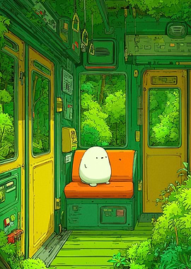 Overgrown Train Interior Character