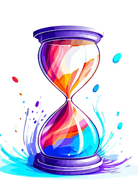 Colorful Hourglass Illustration