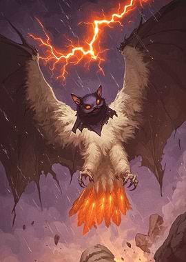 Storm Bat Fantasy Creature