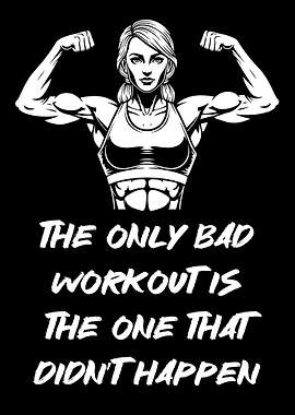 Fitness Motivation: Workout Quote with Woman