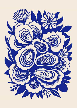 Blue and White Floral Arrangement