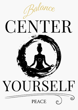 Balance Center Yourself Yoga Art – Light Edition