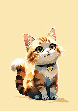 Cute Cartoon Cat Illustration