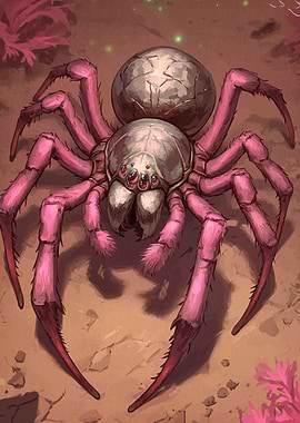 Pink Spider Animal
