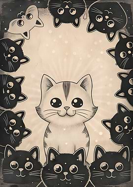 Cute Cats Illustration