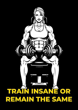 Train Insane or Remain the Same, gym motivation