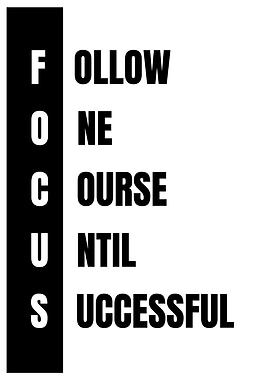 FOCUS: Motivational Text Art