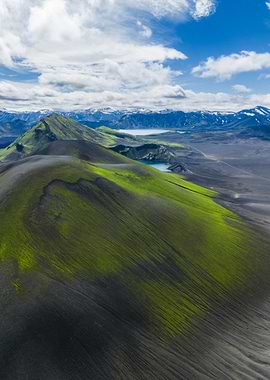 Icelandic Highlands Aerial View