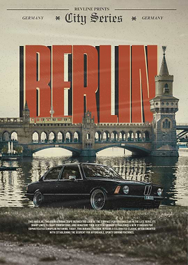 Berlin City Series Car Poster