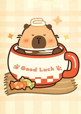Capybara in a Cup - Good Luck