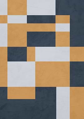 Abstract Geometric Color Block Pattern