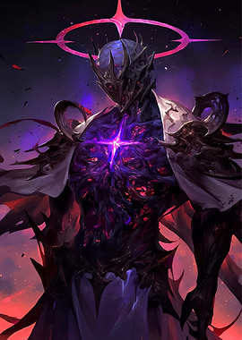 Dark Fantasy Warrior with Glowing Core