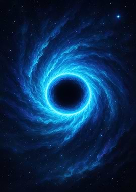 Blue Black Hole in Space