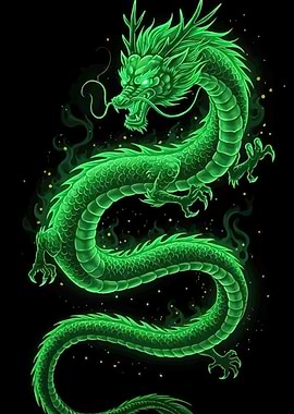 Green Dragon Background