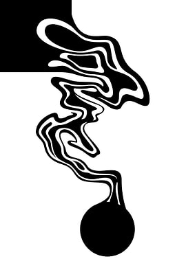 Abstract Black and White Flow