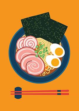 Ramen Bowl Illustration